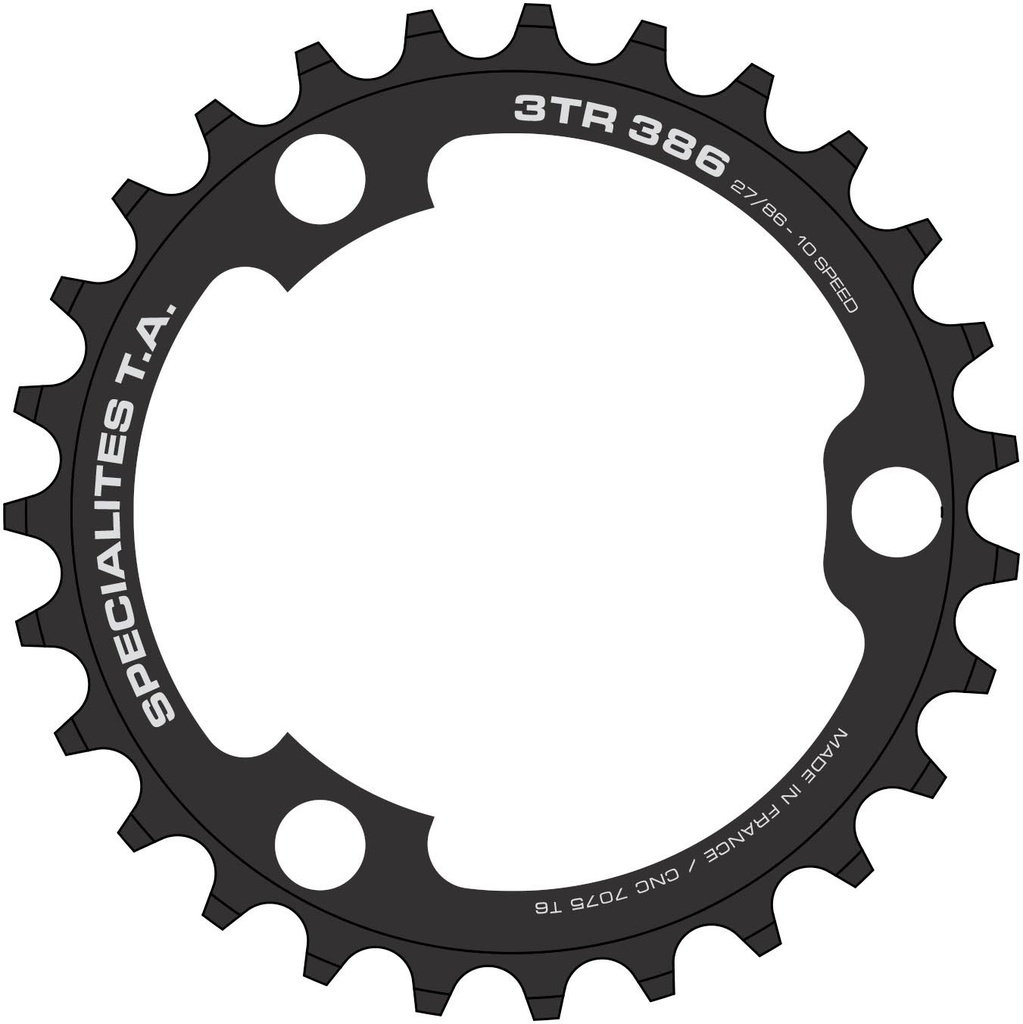 SPECIALITES TA CHAINRING 3TR (10S) PITCH 86 INNER BLACK (FSA ATB 3-ARM)