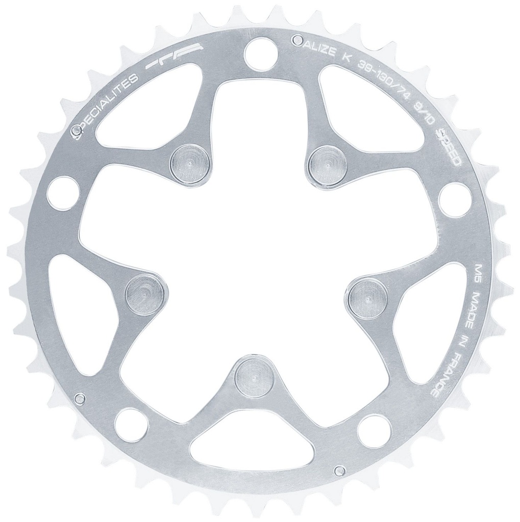 SPECIALITES TA CHAINRING ALIZE-K (9S/10S) PITCH 130 + 74 MIDDLE SILVER (SHIMANO RACE)