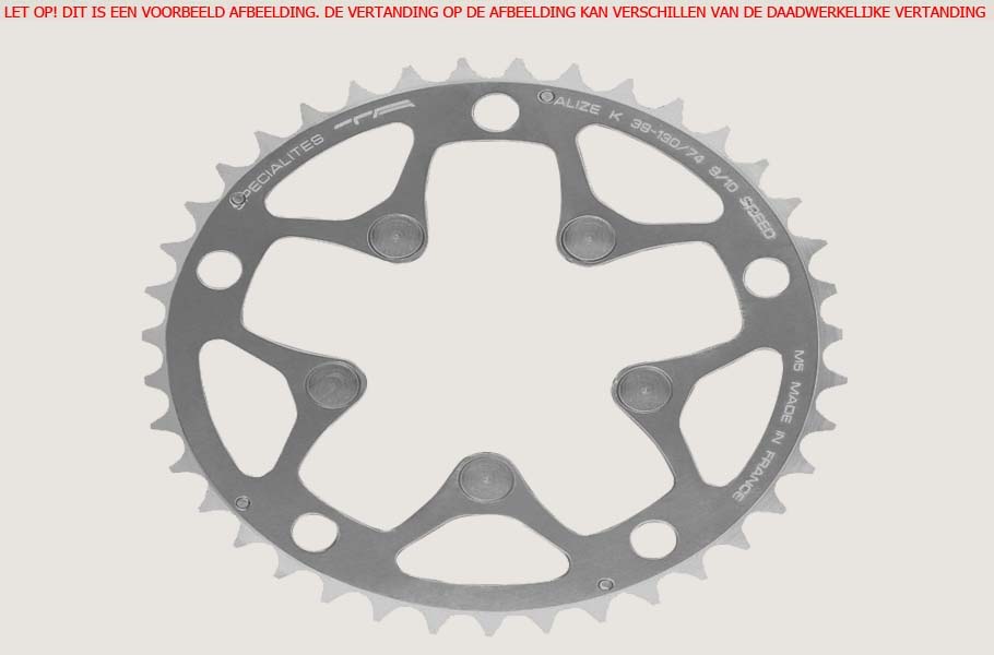 SPECIALITES TA CHAINRING ALIZE-K (9S/10S) PITCH 130 + 74 MIDDLE SILVER (SHIMANO RACE)