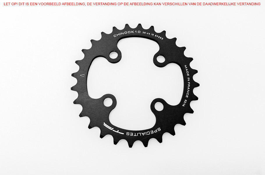 SPECIALITES TA CHAINRING CHINOOK (10S/11S) PITCH 64 BLACK MATT (SHIMANO ATB INNER. TRIPPEL)