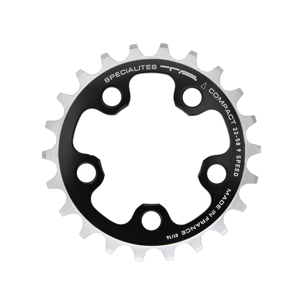 SPECIALITES TA CHAINRING COMPACT (9S) PITCH 58 INNER BLACK