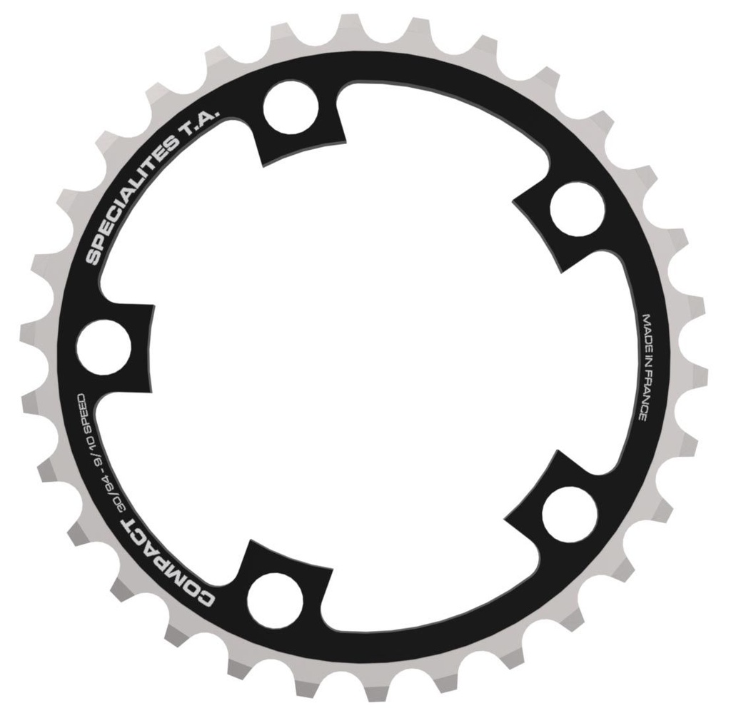 SPECIALITES TA CHAINRING COMPACT (9S) PITCH 94 INNER BLACK (SHIMANO ATB COMPACT)