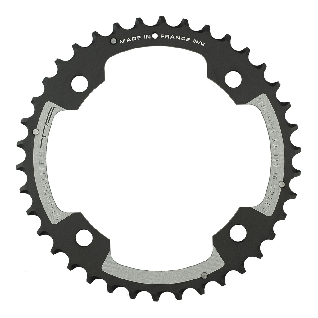 SPECIALITES TA CHAINRING CROSS (10S) PITCH 120 OUTER BLACK (SRAM 4-ARM)