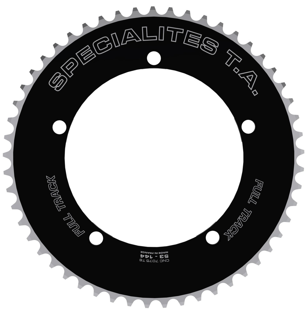 SPECIALITES TA CHAINRING FULL TRACK - PISTE PITCH 144 BLACK-CNC