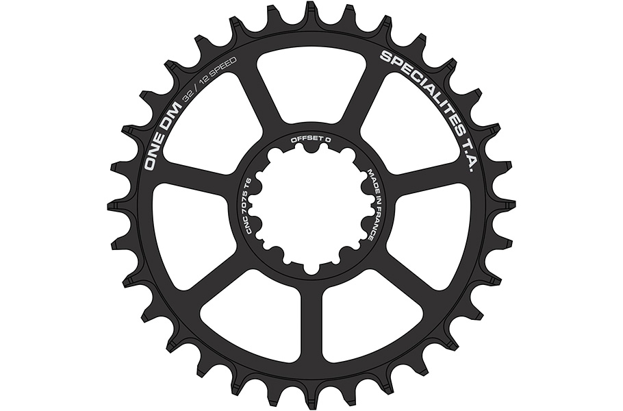 SPECIALITES TA CHAINRING ONE DM (SRAM 11/12S/OFFSET 0MM) DIRECT MOUNT BLACK