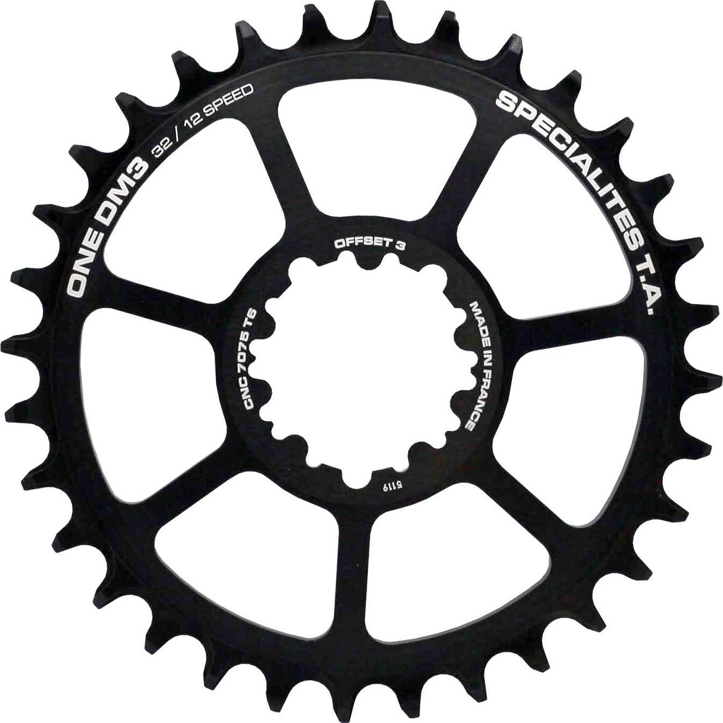 SPECIALITES TA CHAINRING ONE DM3 BOOST (SRAM 11/12S/OFFSET 3MM) DIRECT MOUNT BLACK