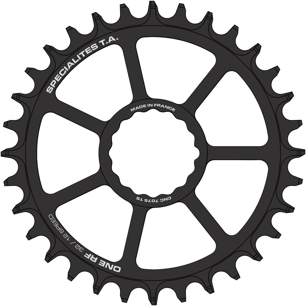 SPECIALITES TA CHAINRING ONE RF RACE FACE CINCH (12S) DIRECT MOUNT BLACK