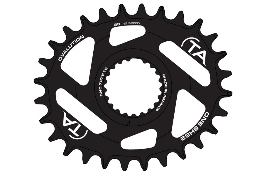 SPECIALITES TA CHAINRING ONE SH52 OVALUTION SHIMANO (11/12S) DIRECT MOUNT BLACK MATT