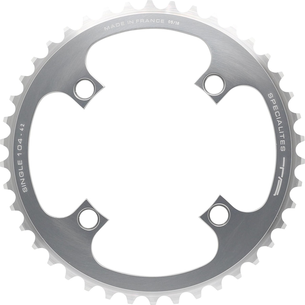 SPECIALITES TA CHAINRING SINGLE STITCH 104 SILVER (TANDEM/ROHLOFF)