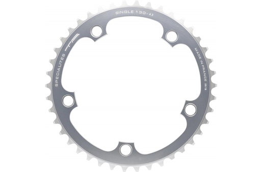 [PL50130332-40] SPECIALITES TA CHAINRING SINGLE STITCH 130 SILVER (TANDEM/ROHLOFF) (40)