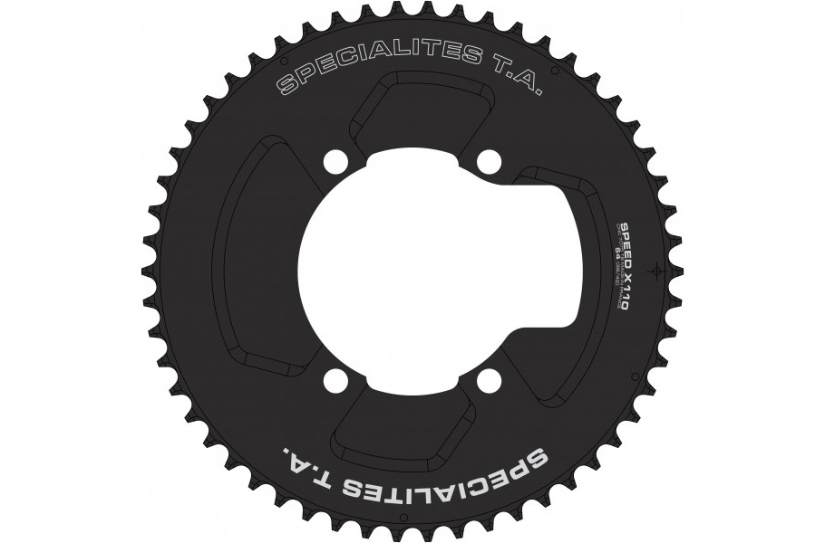 SPECIALITES TA CHAINRING SPEED 2-X110 (11S) PITCH 110 OUTER BLACK (ULT R8000/8050/8070 & ULT 6800/6850/6870 & DA R9100/9170 & DA 9000/9070 & 105 R7000/7020 & 105 5800)