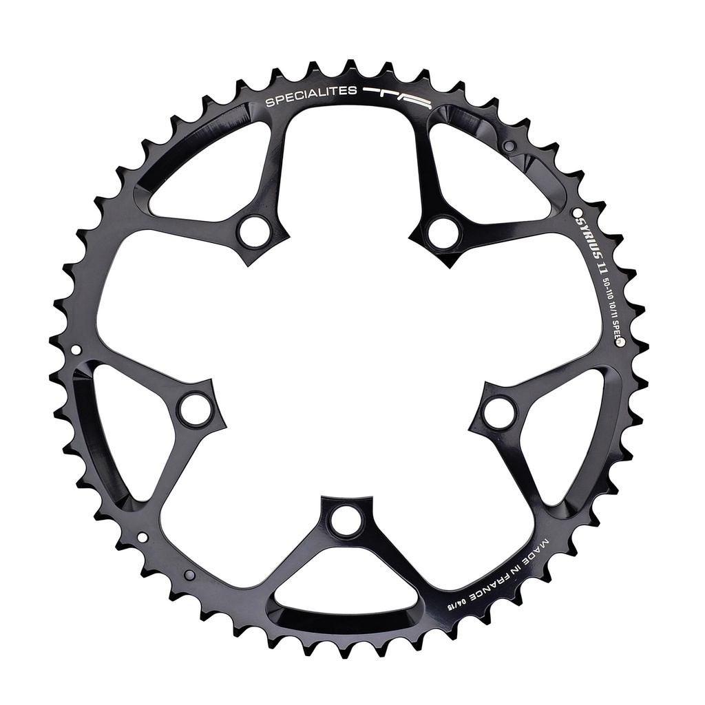 SPECIALITES TA PLATEAU SYRIUS (10S/11S) PAS 110 EXTÉRIEUR NOIR (SHIMANO/SRAM COMPACT)