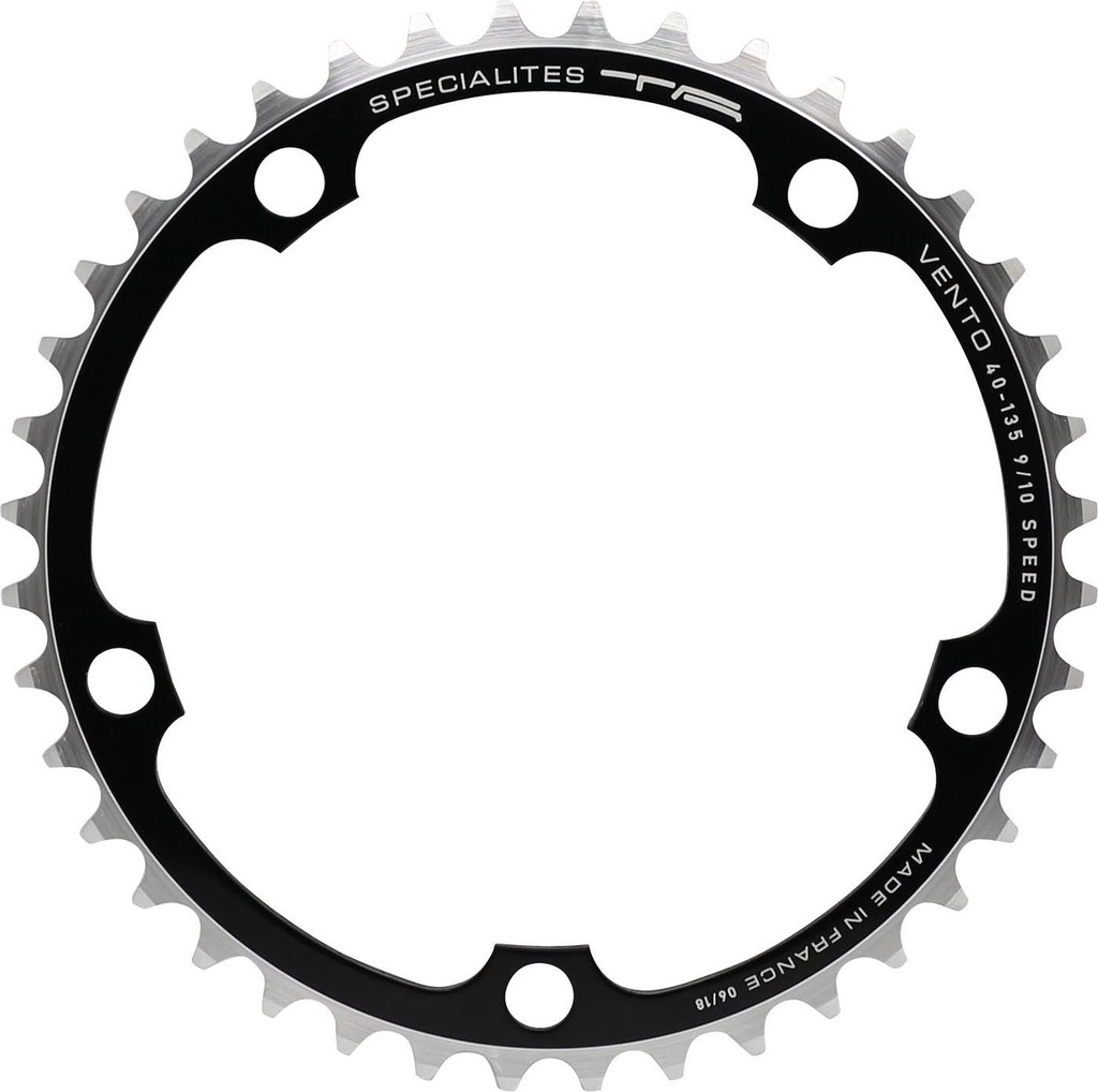 SPECIALITES TA CHAINRING VENTO (9S/10S) PITCH 135 INNER BLACK (CAMPA)