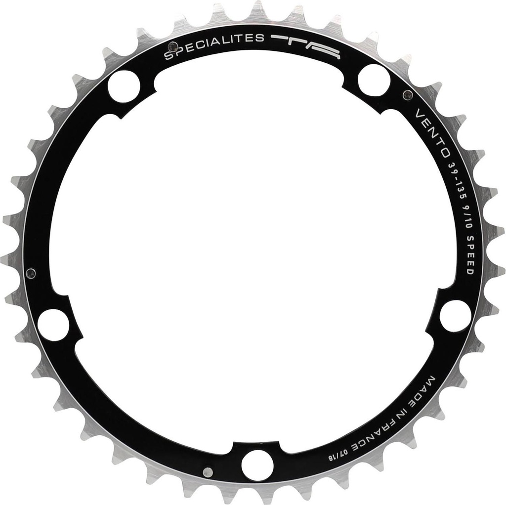 SPECIALITES TA CHAINRING VENTO (9S/10S) PITCH 135 CENTER BLACK (CAMPA)