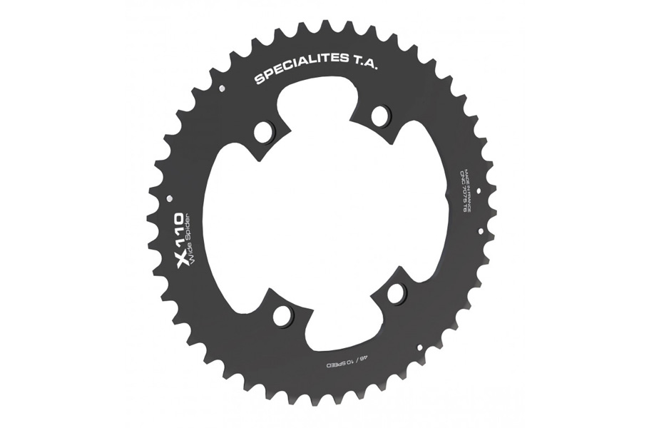 SPECIALITES TA CHAINRING X110-WS (10S) PITCH 110 OUTER BLACK (SHIMANO CLARIS/SORA/TIAGRA)