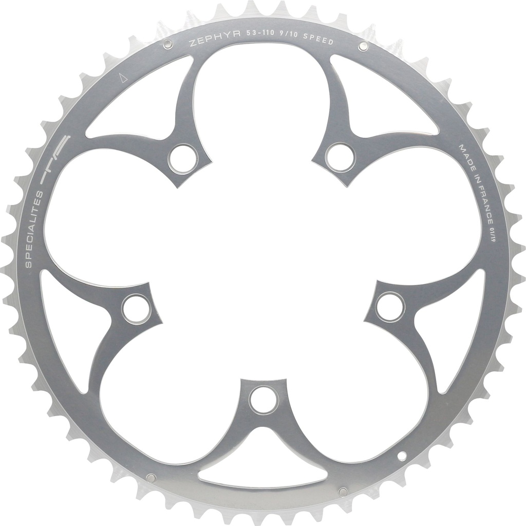 SPECIALITES TA PLATEAU ZEPHYR (9S/10S) PAS 110 EXTÉRIEUR ARGENT (SHIMANO/SRAM COMPACT)