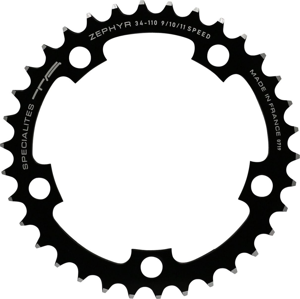 SPECIALITES TA CHAINRING ZEPHYR (9S/10S/11S) PITCH 110 INNER BLACK (SHIMANO/SRAM COMPACT)