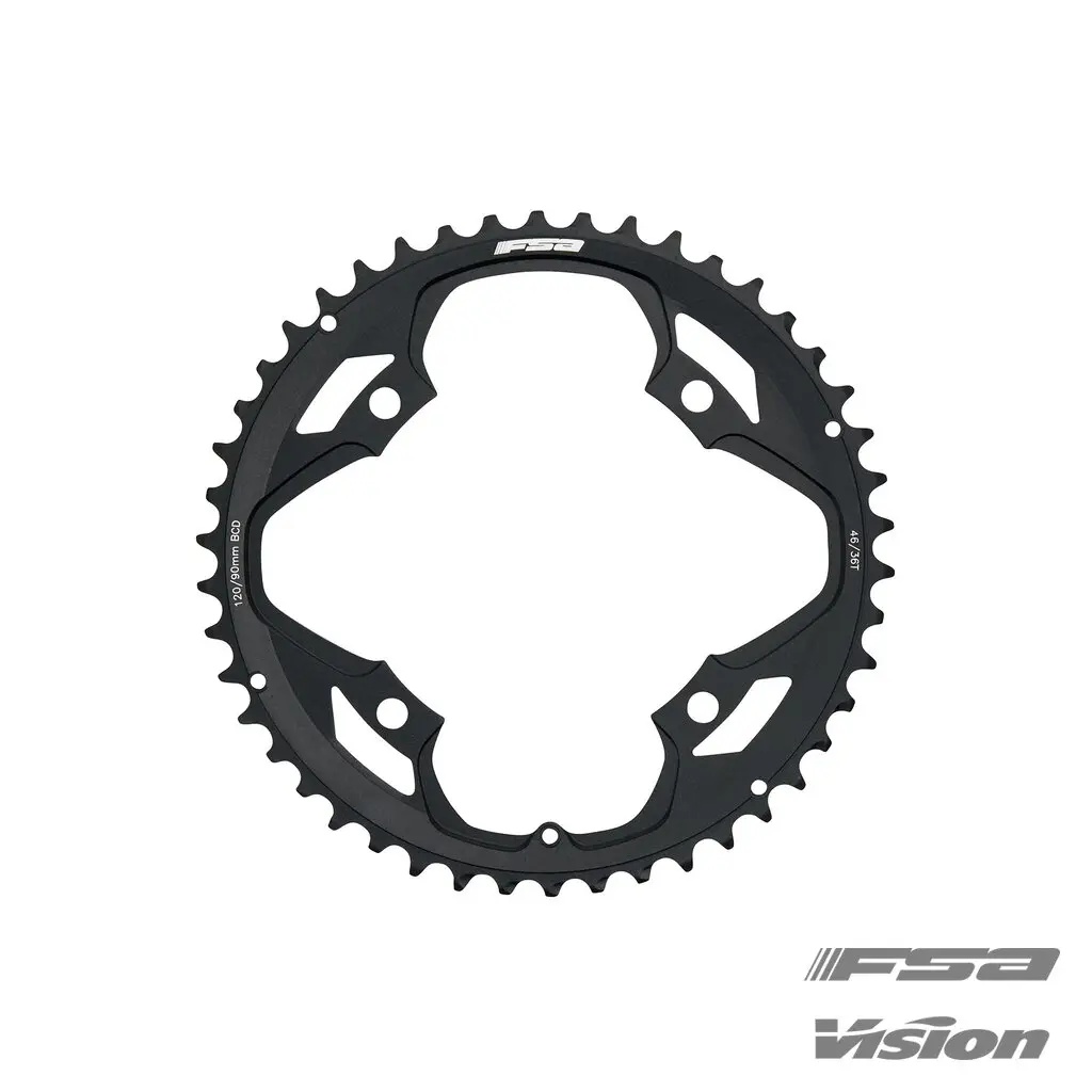 FSA CHAINRING VERO PRO/OMEGA STITCH 120 46T (30) (WA068) N11 (4-BOLT CONNECTION) V17 BLACK