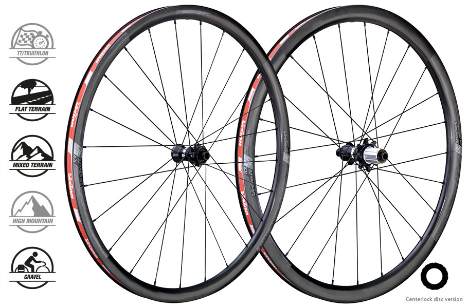 PAIRE DE ROUES VISION CARBON SC 30 AGX i23 DISC CL SHIMANO 11 (TUBELESS READY CLINCHER) B2