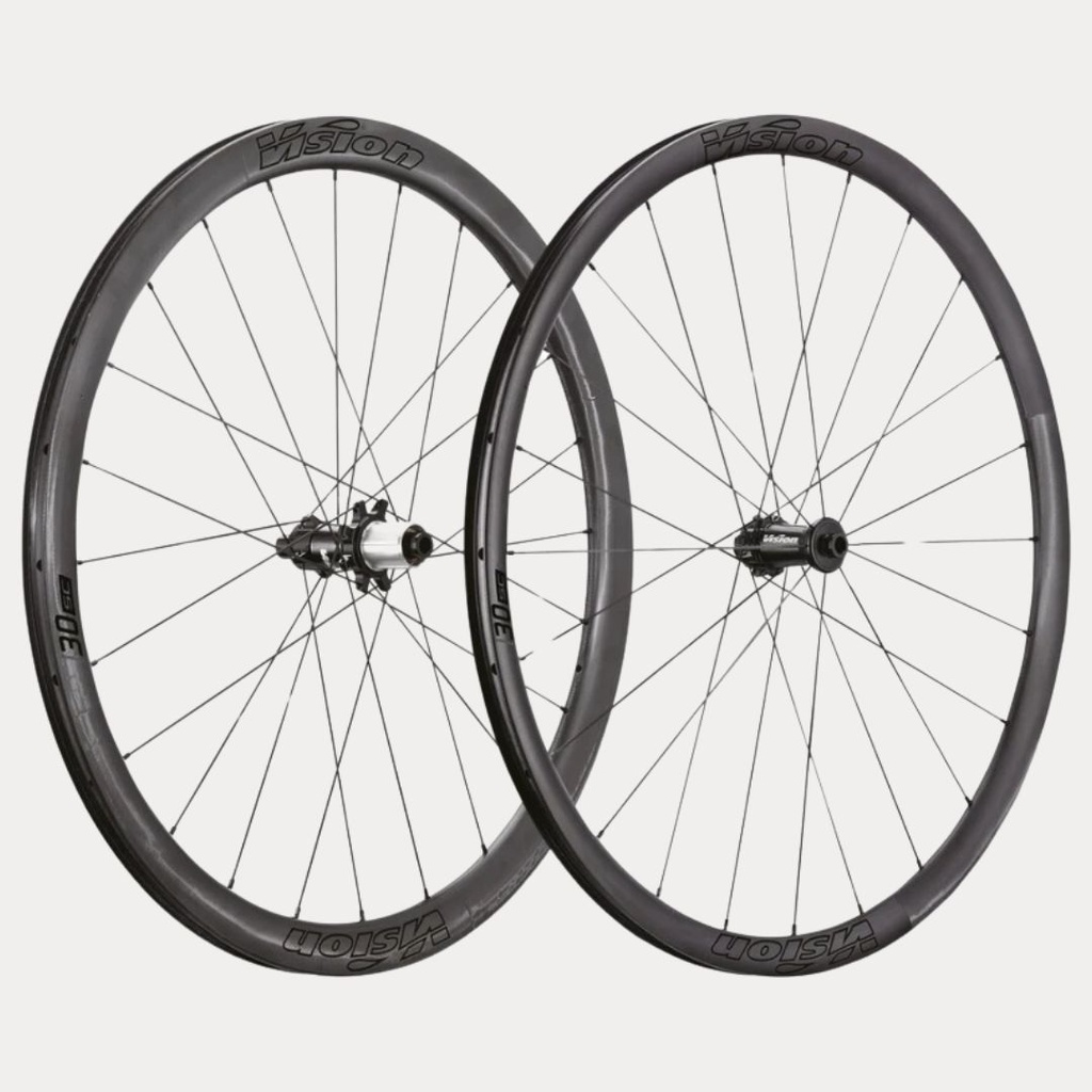 PAIRE DE ROUES VISION CARBON SC 30 i23 DISC CL (TUBELESS READY CLINCHER) B2