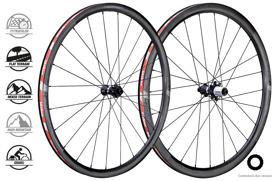 PAIRE DE ROUES VISION CARBON SC 30 AGX i23 DISC CL SRAM XDR (TUBELESS READY CLINCHER) B2