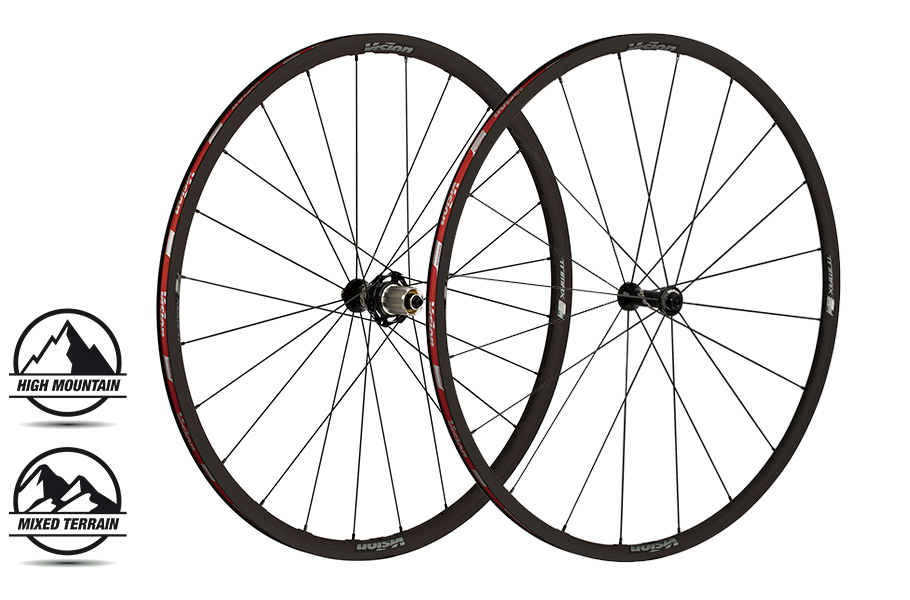 PAIRE DE ROUES VISION TRIMAX 25 KB RB SHIMANO 11 (TUBELESS READY CLINCHER) V18