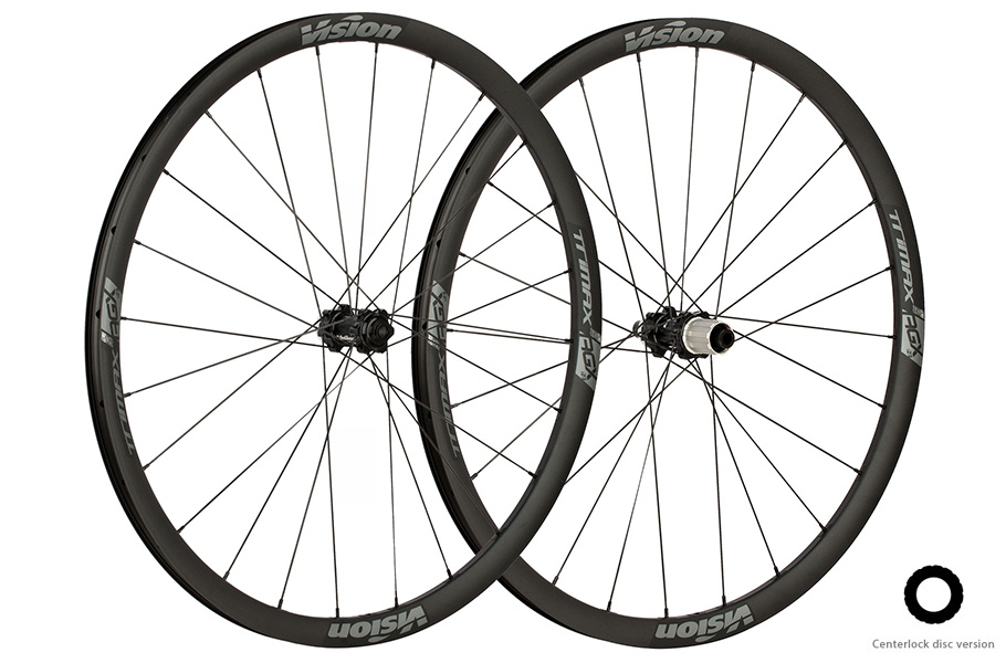 PAIRE DE ROUES VISION TRIMAX 30 AGX i23 DISC CL SHIMANO 11 (PNEU TUBELESS READY) B1