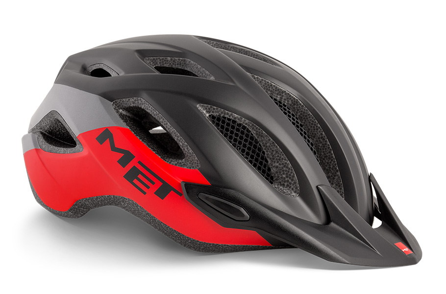 MET CASQUE ACTIVE CROSSOVER NOIR/ROUGE