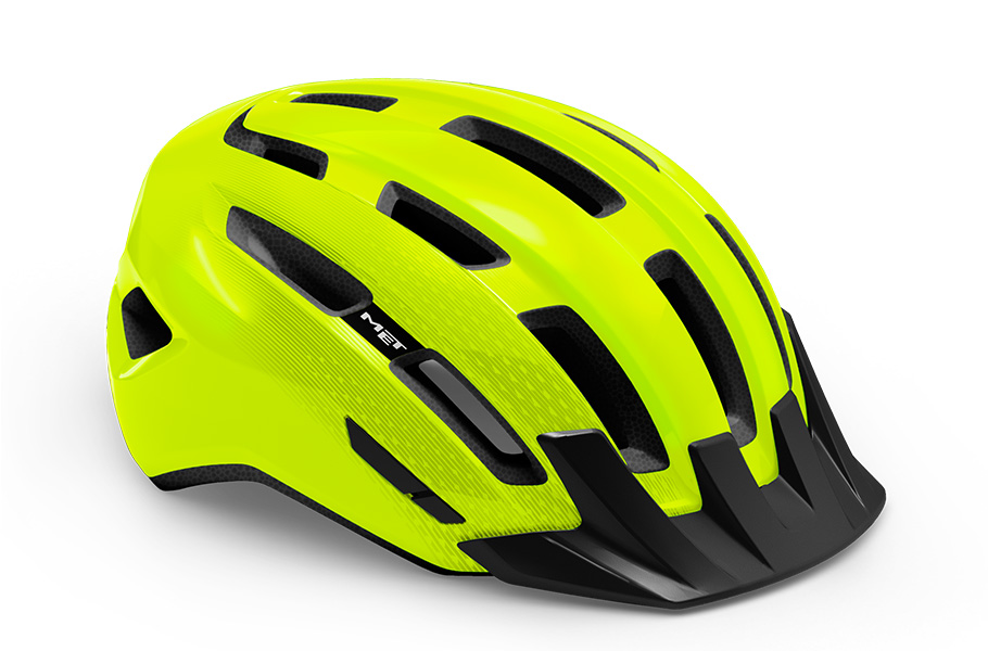 MET CASQUE ACTIVE CENTRE-VILLE (SÉCURITÉ) JAUNE FLUOR