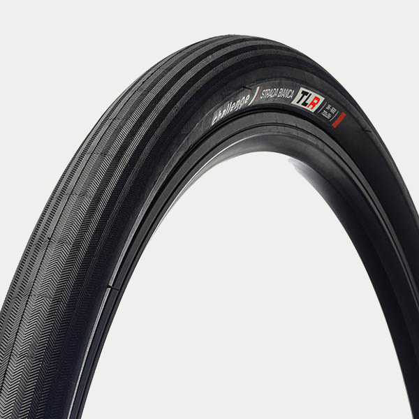 CHALLENGE OUTER TIRE GRAVEL STRADA BIANCA {TLR} (FOLDING TIRES) BLACK/BLACK