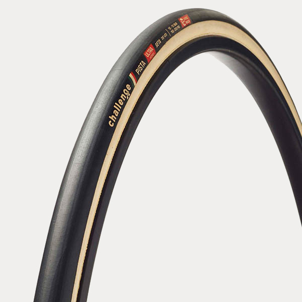 CHALLENGE OUTER TIRE TRACK PISTA 350 {TE} (OPEN TUBULAR) BLACK/WHITE 25mm