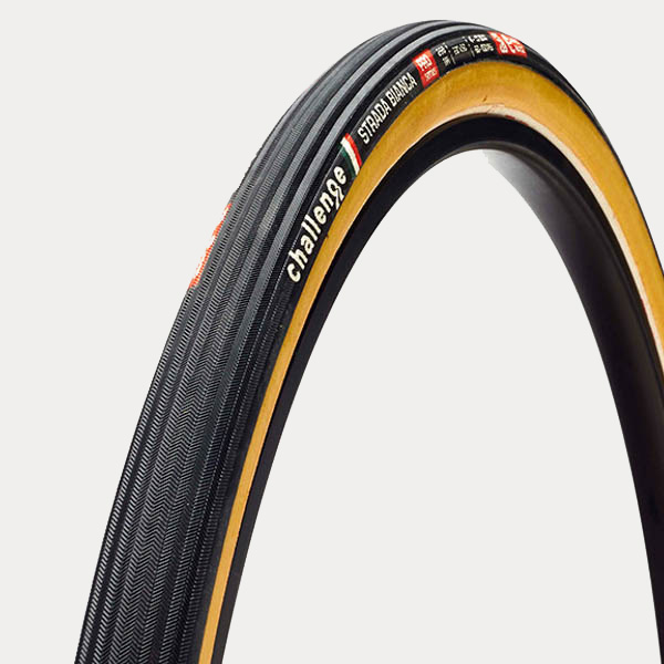 CHALLENGE OUTSIDE TIRE GRAVEL STRADA BIANCA {PRO} (OPEN TUBULAR) BLACK/TAN