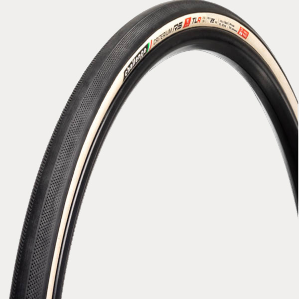 CHALLENGE OUTER TIRE ROAD CRITERIUM RS - HOOKLESS COMPATIBLE {TE} {TLR} (OPEN TUBULAR) BLACK/WHITE