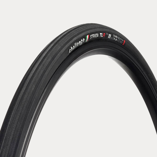 CHALLENGE OUTER TIRE ROAD STRADA {TLR} (FOLDING TIIRE) BLACK/BLACK