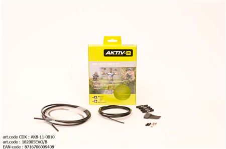 AKTIV-8 MTB BRAKE CABLE SET TOPLINE EVO BLACK