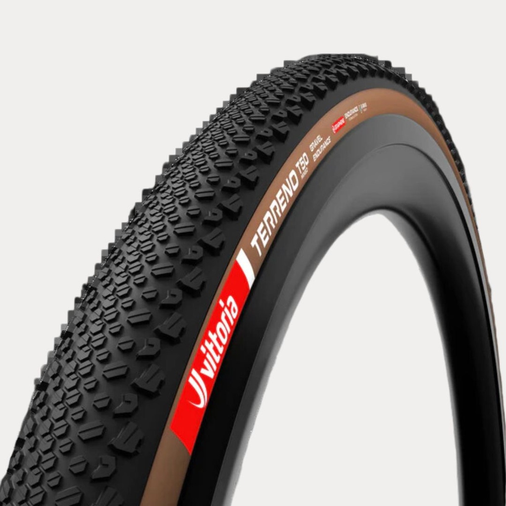 PNEU EXTÉRIEUR VITTORIA GRAVEL ENDURANCE TERRENO T50 MIXED 28'' (TLR) NOIR-MARRON