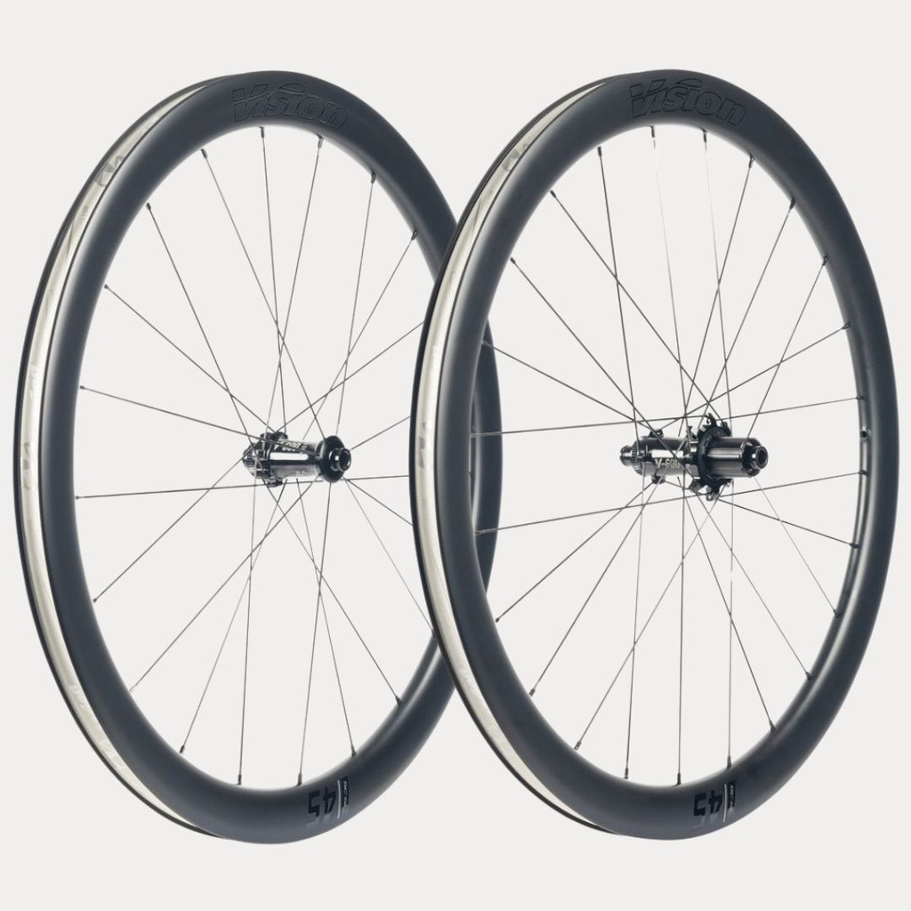 PAIRE DE ROUES VISION CARBON SC 45 SL i23 DISC CL (TUBELESS READY CLINCHER)