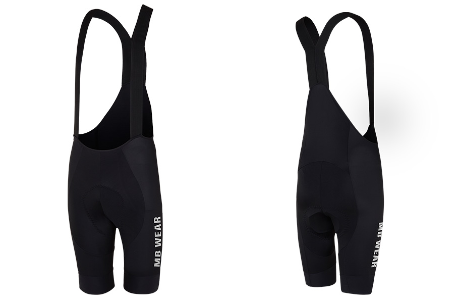 MBWEAR BIB SHORTS WOMAN  - FRESH - ZWART/WIT