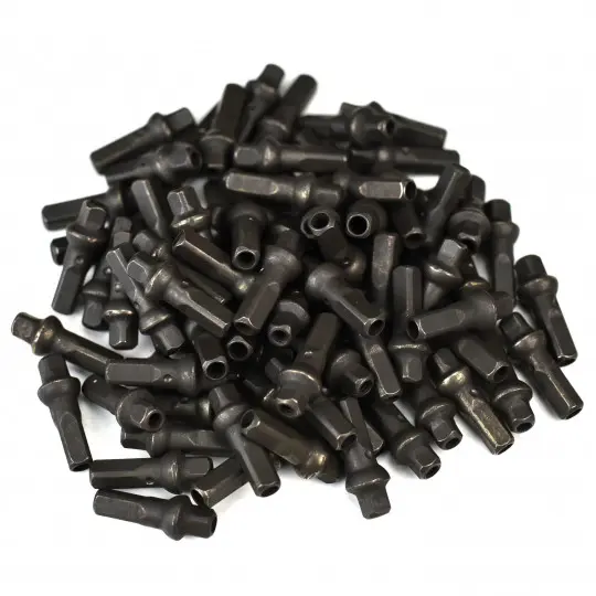 SAPIM NIPPELS DOUBLE SQUARE POLYAX MESSING [14G] 16MM SECURE LOCK (500 STUKS) - BLACK (oa Strömer)