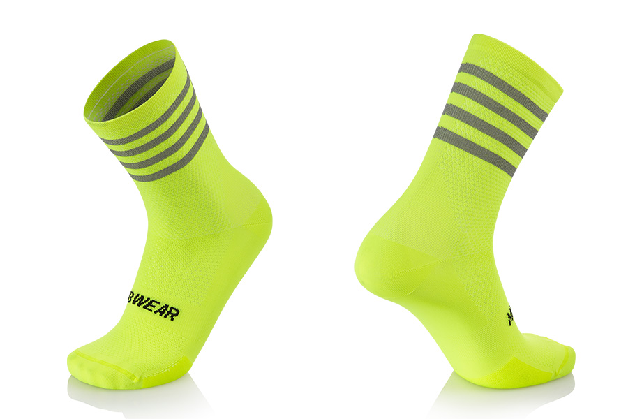 CHAUSSETTES MBWEAR - NUIT H15 - JAUNE FLUO