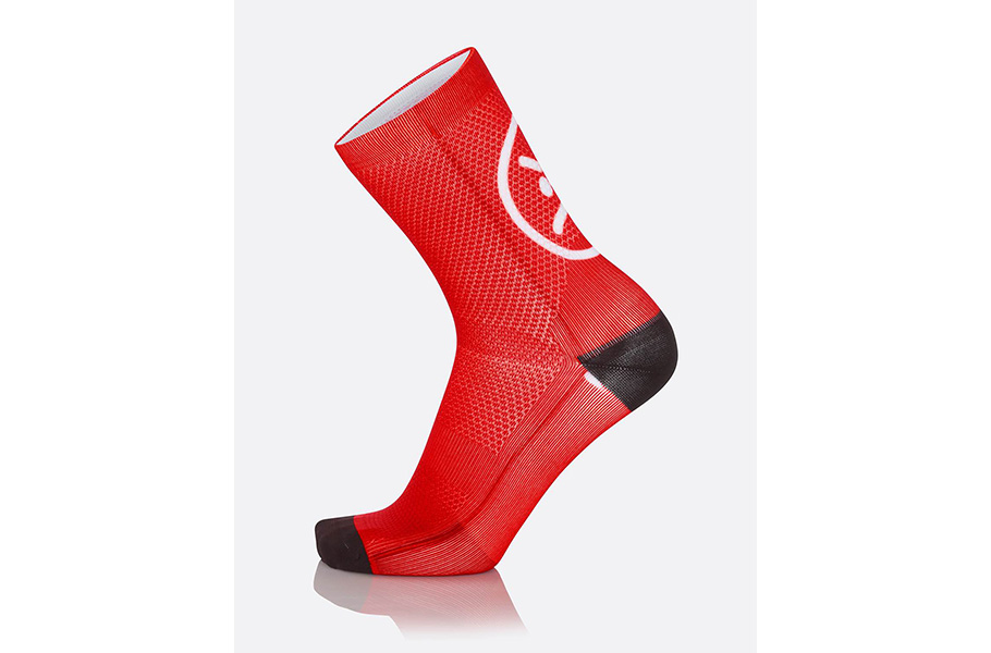 MBWEAR CHAUSSETTES FUN SMILE H15 ROUGE