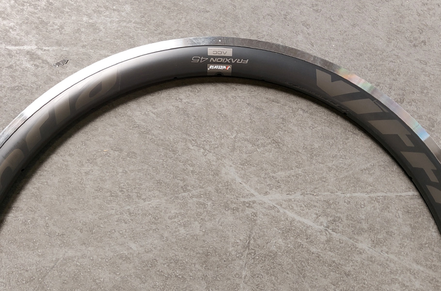 VITTORIA SPARE-PARTS FRONT RIM FRAXION 45 ROAD 16H  - CR1307 - ALLOY/CARBON WITH STICKER FRAXI45 QR