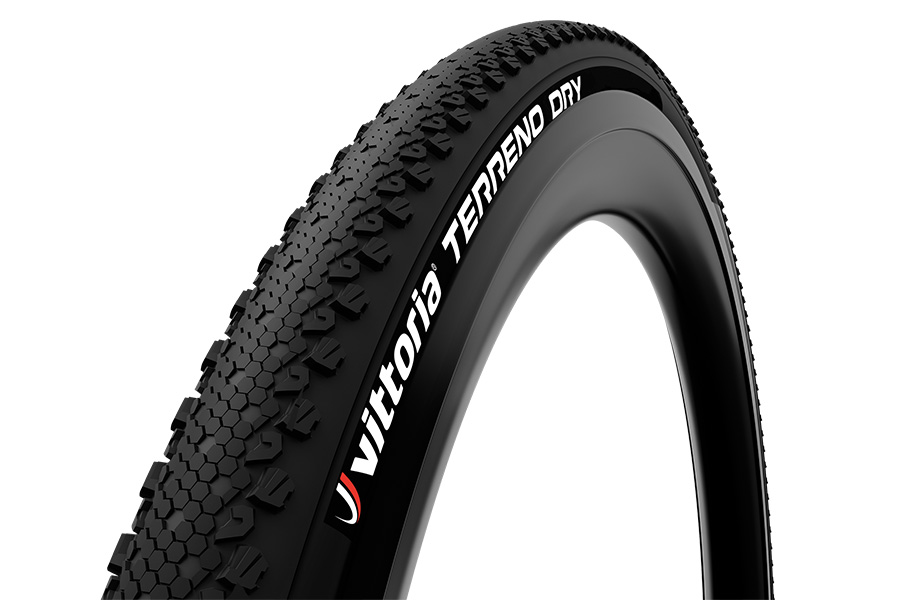 PNEU EXTÉRIEUR VITTORIA GRAVEL TERRENO DRY 28'' (PNEU PLIABLE) NOIR-NOIR