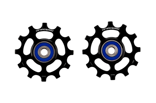 [107340] CERAMICSPEED Pulley wheels Shimano 11s NW (Black, Standard)
