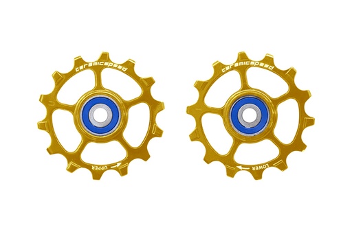 [103344] CERAMICSPEED Derailleurwieltjes SRAM Eagle, 12s NW (Goud, Standaard)