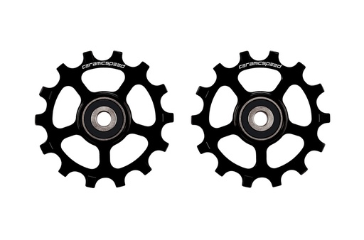 [103343] CERAMICSPEED Derailleurwieltjes SRAM Eagle, 12s NW (Zwart)