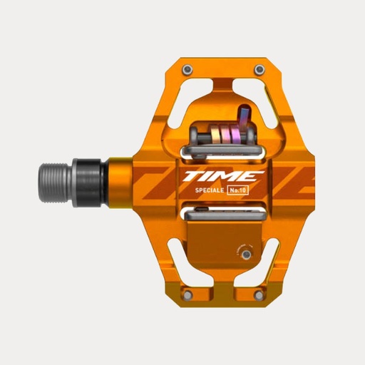 [006718028007] TIME MTB PEDALS SPECIALE 10 SMALL MANDARINE ALUMINIUM B1