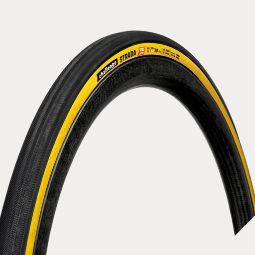 CHALLENGE OUTER TIRE ROAD STRADA {PRO} {CL} (OPEN TUBULAR) BLACK/TAN