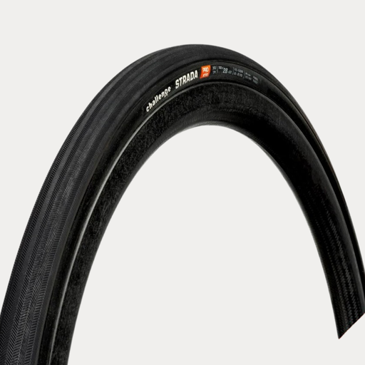 CHALLENGE PNEU EXTÉRIEUR ROUTE STRADA {PRO} {CL} (TUBE OUVERT) NOIR/NOIR