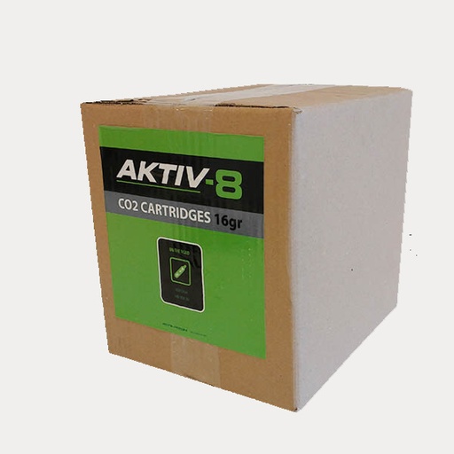 [AK8-17-2001_ADOOS] AKTIV-8 CO2 LUCHTPATRONEN (16GR) MET SCHROEFDRAAD (DOOS 200 STUKS)